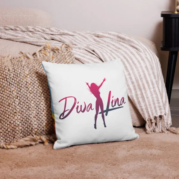 Housse de coussin Diva Lina Sexy Mojito, 18×18 pouces, vue de dos